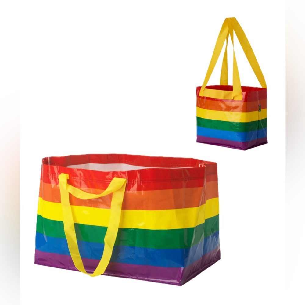 Pair IKEA Rainbow Tote Bags / Storstomma / Pride